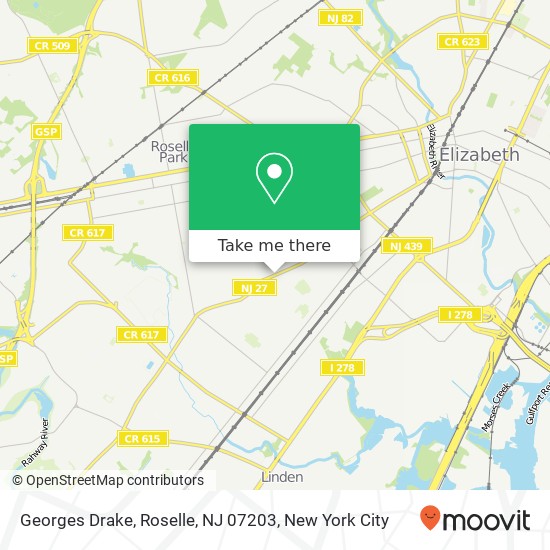 Georges Drake, Roselle, NJ 07203 map