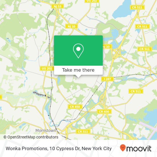 Mapa de Wonka Promotions, 10 Cypress Dr