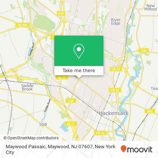 Mapa de Maywood Passaic, Maywood, NJ 07607