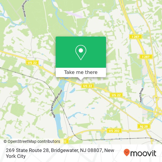 Mapa de 269 State Route 28, Bridgewater, NJ 08807