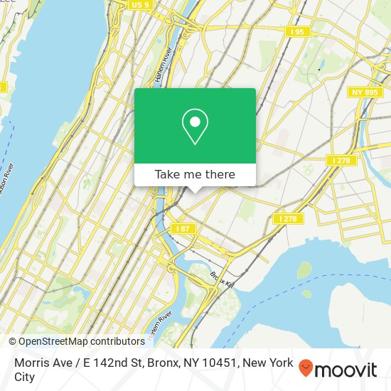 Morris Ave / E 142nd St, Bronx, NY 10451 map