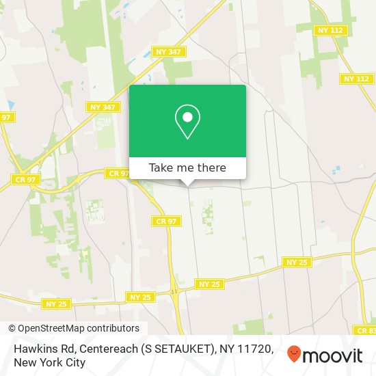 Mapa de Hawkins Rd, Centereach (S SETAUKET), NY 11720