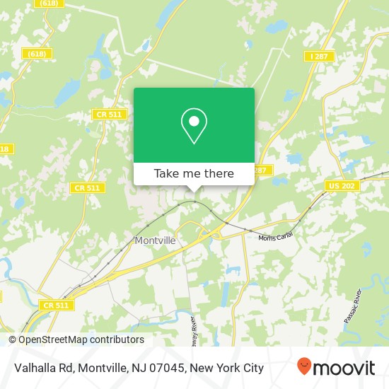 Mapa de Valhalla Rd, Montville, NJ 07045