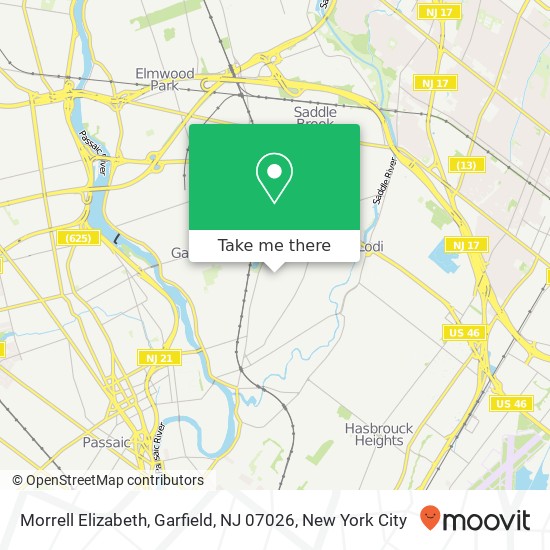 Morrell Elizabeth, Garfield, NJ 07026 map