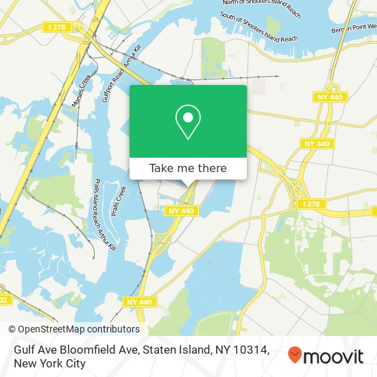 Mapa de Gulf Ave Bloomfield Ave, Staten Island, NY 10314