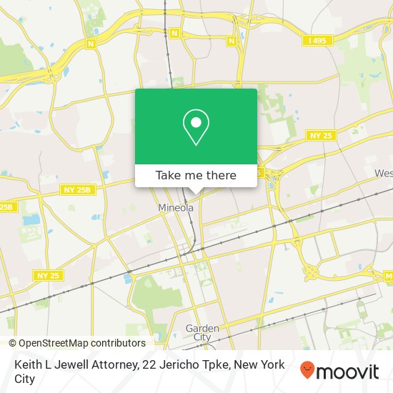 Mapa de Keith L Jewell Attorney, 22 Jericho Tpke