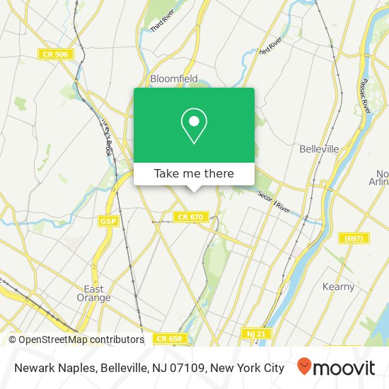 Newark Naples, Belleville, NJ 07109 map