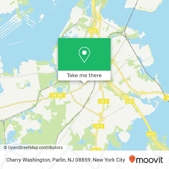 Mapa de Cherry Washington, Parlin, NJ 08859