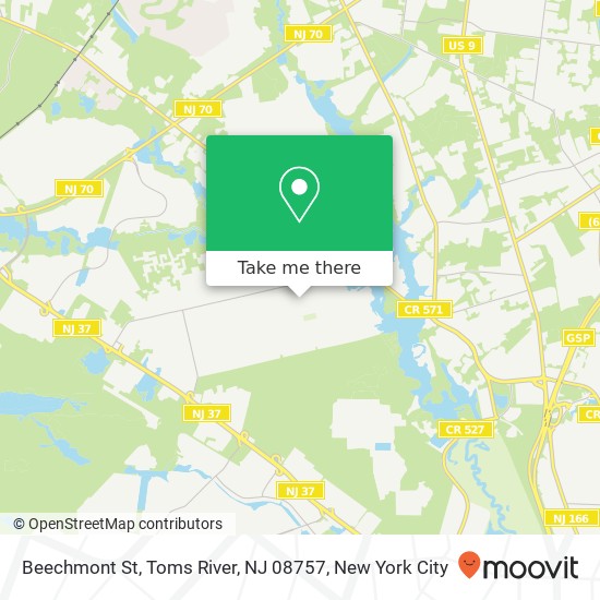 Beechmont St, Toms River, NJ 08757 map