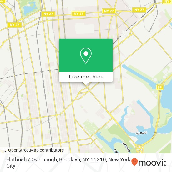 Mapa de Flatbush / Overbaugh, Brooklyn, NY 11210