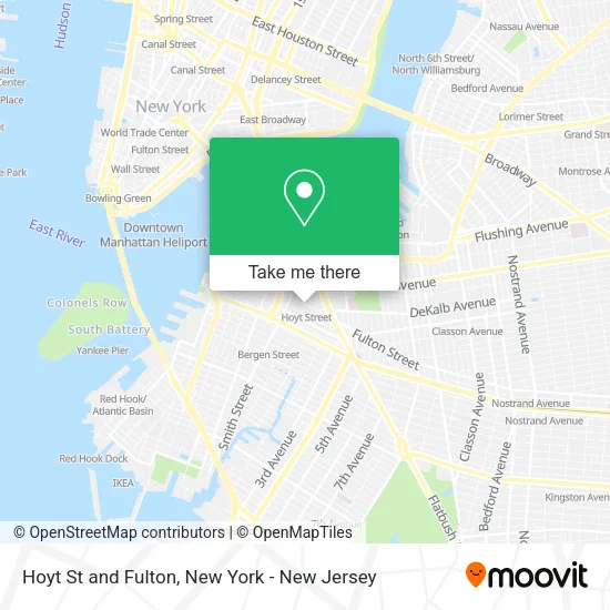 Hoyt St and Fulton map
