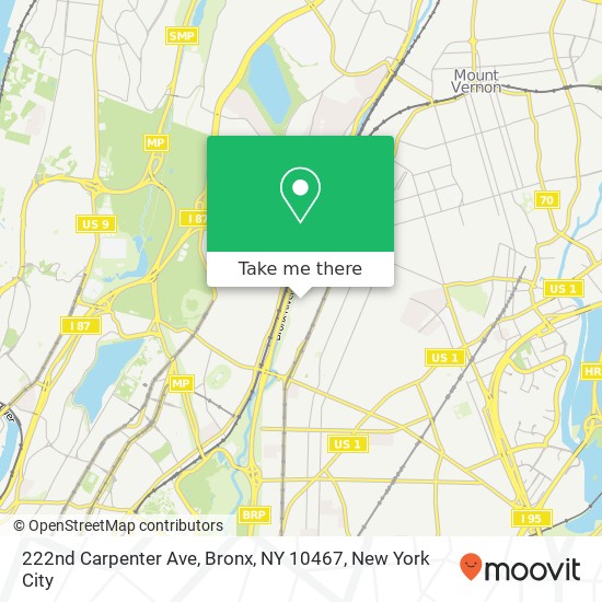 222nd Carpenter Ave, Bronx, NY 10467 map