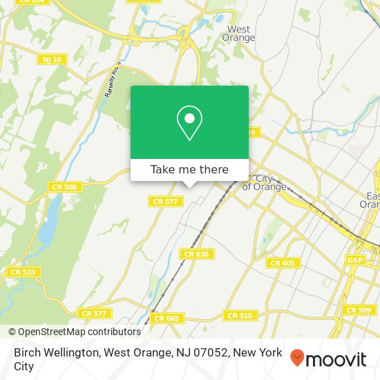 Mapa de Birch Wellington, West Orange, NJ 07052