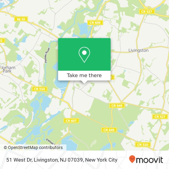 51 West Dr, Livingston, NJ 07039 map