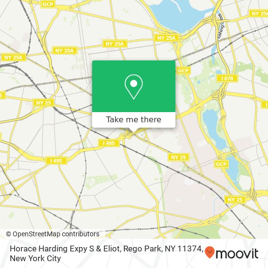 Horace Harding Expy S & Eliot, Rego Park, NY 11374 map