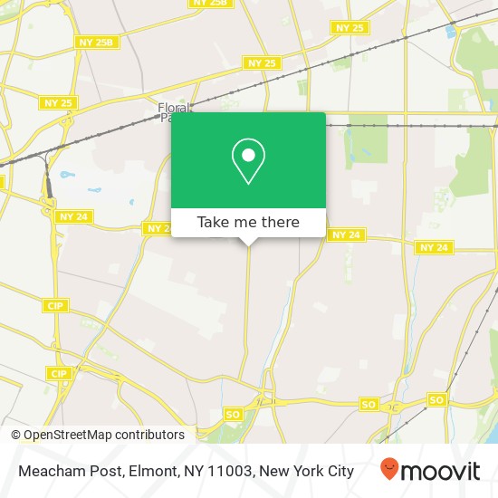 Meacham Post, Elmont, NY 11003 map