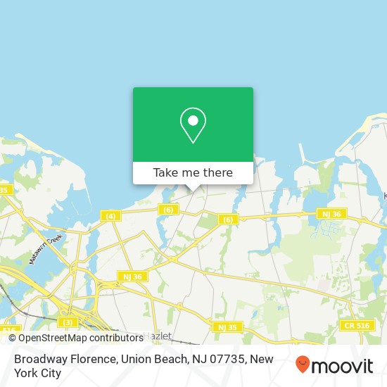 Broadway Florence, Union Beach, NJ 07735 map