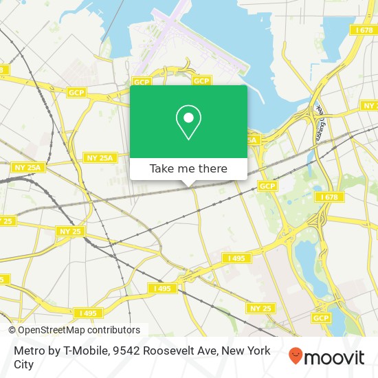 Mapa de Metro by T-Mobile, 9542 Roosevelt Ave