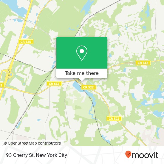 Mapa de 93 Cherry St, Jamesburg, NJ 08831