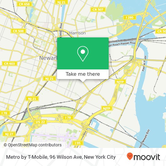 Mapa de Metro by T-Mobile, 96 Wilson Ave