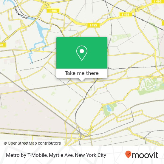 Mapa de Metro by T-Mobile, Myrtle Ave