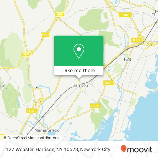 Mapa de 127 Webster, Harrison, NY 10528