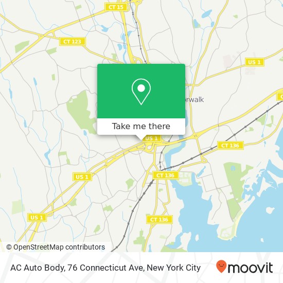 Mapa de AC Auto Body, 76 Connecticut Ave