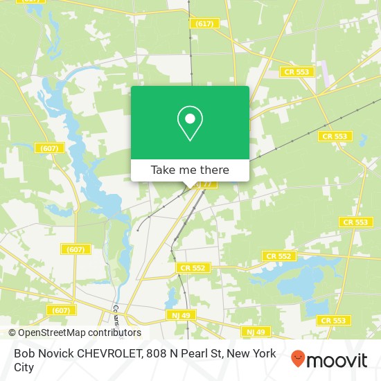 Mapa de Bob Novick CHEVROLET, 808 N Pearl St