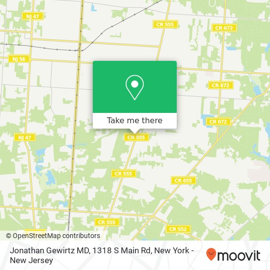 Jonathan Gewirtz MD, 1318 S Main Rd map