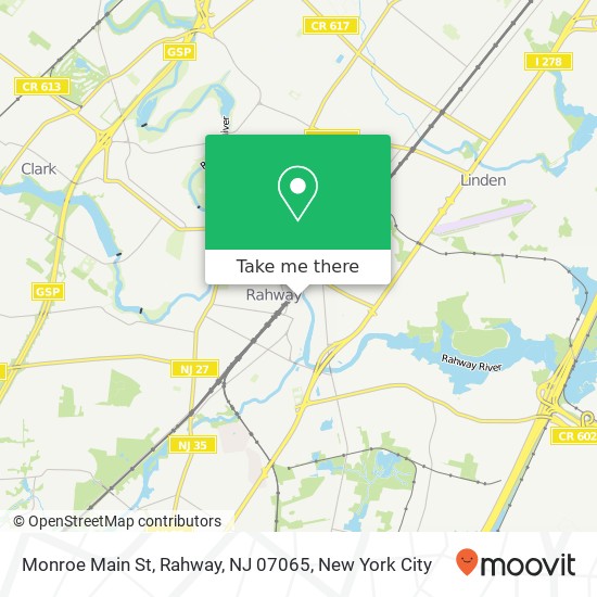 Mapa de Monroe Main St, Rahway, NJ 07065