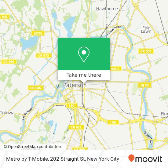 Metro by T-Mobile, 202 Straight St map