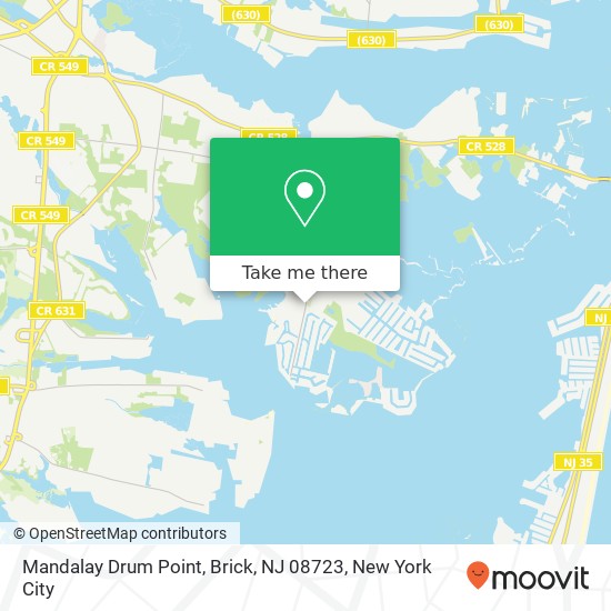 Mapa de Mandalay Drum Point, Brick, NJ 08723