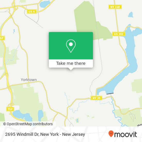 Mapa de 2695 Windmill Dr, Yorktown Heights, NY 10598