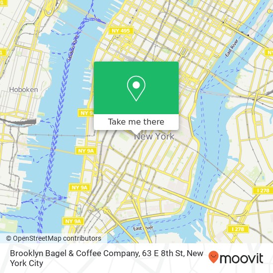 Mapa de Brooklyn Bagel & Coffee Company, 63 E 8th St