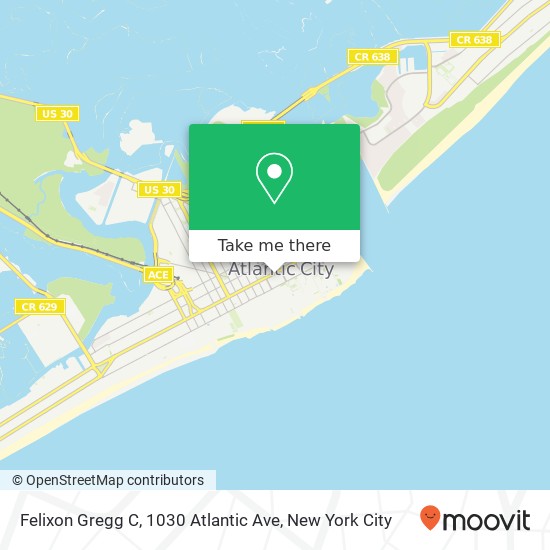 Mapa de Felixon Gregg C, 1030 Atlantic Ave