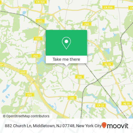 882 Church Ln, Middletown, NJ 07748 map