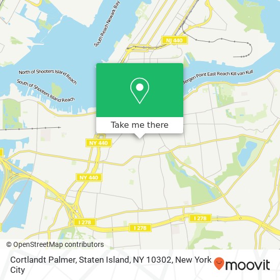 Mapa de Cortlandt Palmer, Staten Island, NY 10302