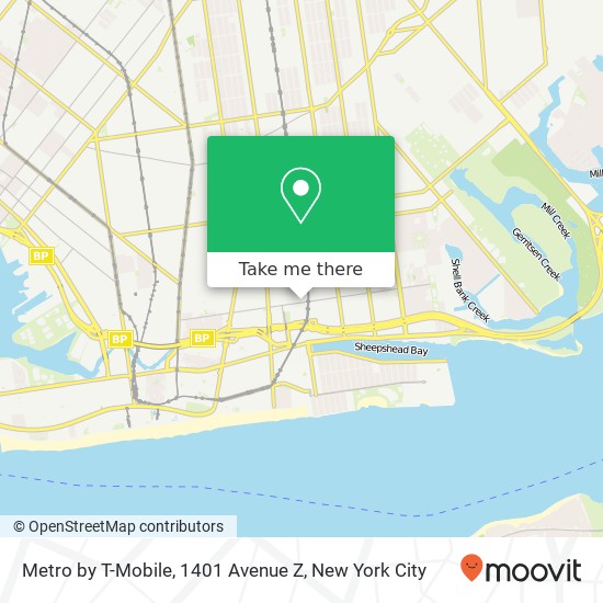 Metro by T-Mobile, 1401 Avenue Z map