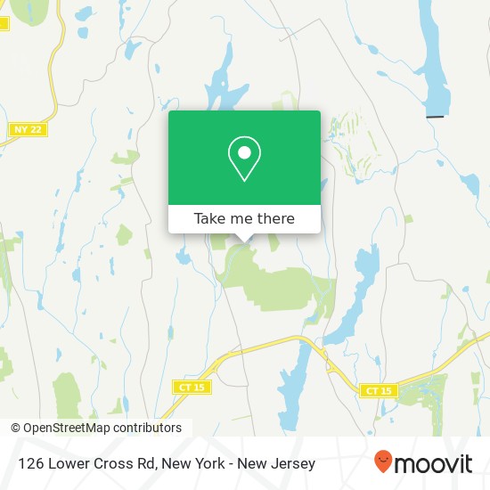 Mapa de 126 Lower Cross Rd, Greenwich, CT 06831