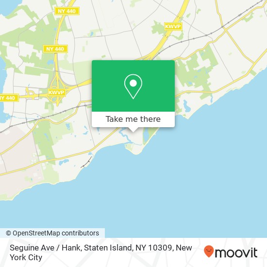 Mapa de Seguine Ave / Hank, Staten Island, NY 10309
