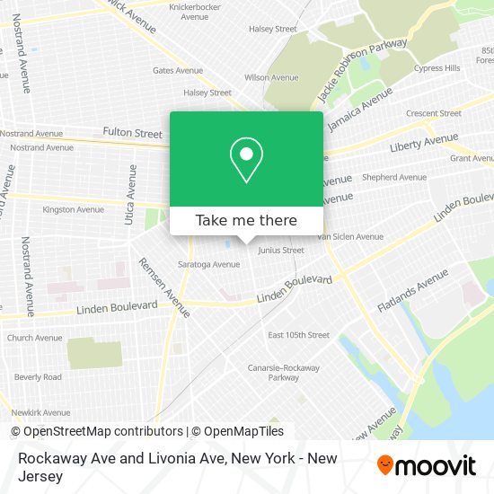 Rockaway Ave and Livonia Ave map