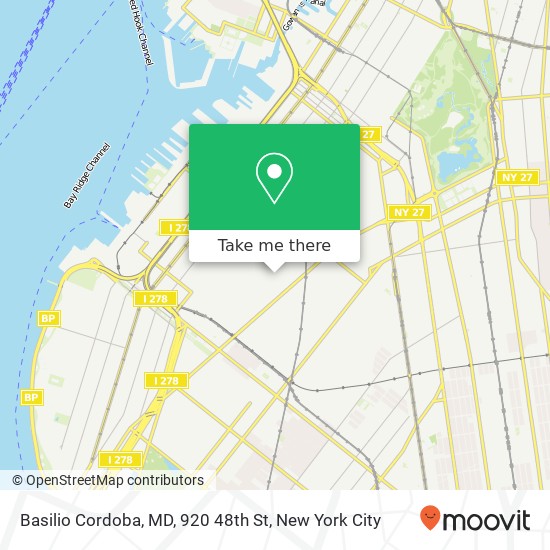Mapa de Basilio Cordoba, MD, 920 48th St