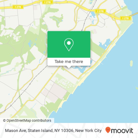 Mapa de Mason Ave, Staten Island, NY 10306