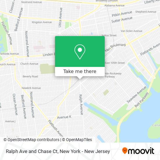 Ralph Ave and Chase Ct map