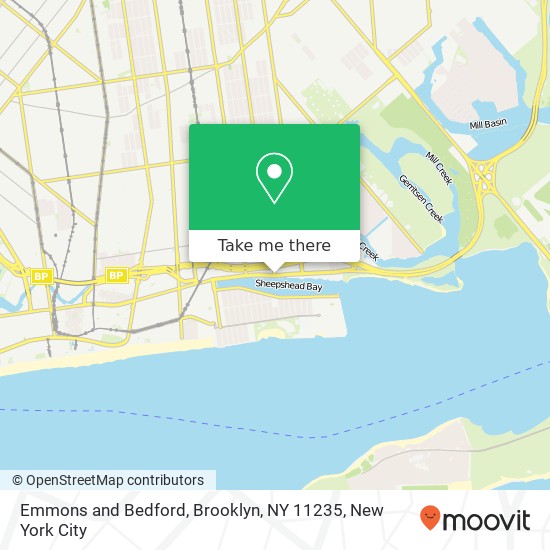 Mapa de Emmons and Bedford, Brooklyn, NY 11235
