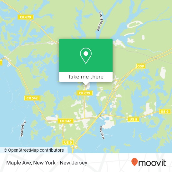 Mapa de Maple Ave, Tuckerton, NJ 08087