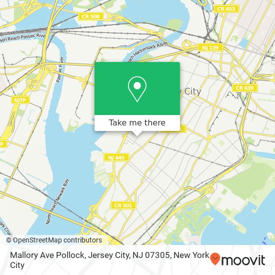 Mallory Ave Pollock, Jersey City, NJ 07305 map