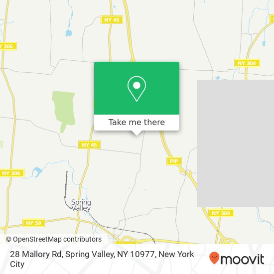 Mapa de 28 Mallory Rd, Spring Valley, NY 10977