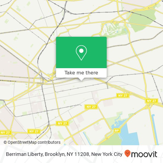 Mapa de Berriman Liberty, Brooklyn, NY 11208