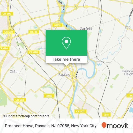 Prospect Howe, Passaic, NJ 07055 map